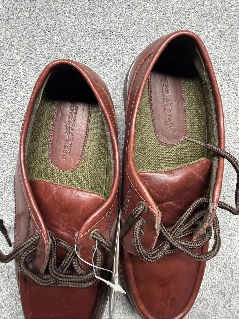 Deer Stags Men’s Brown Leather Lace-Up Shoes size 10 M
